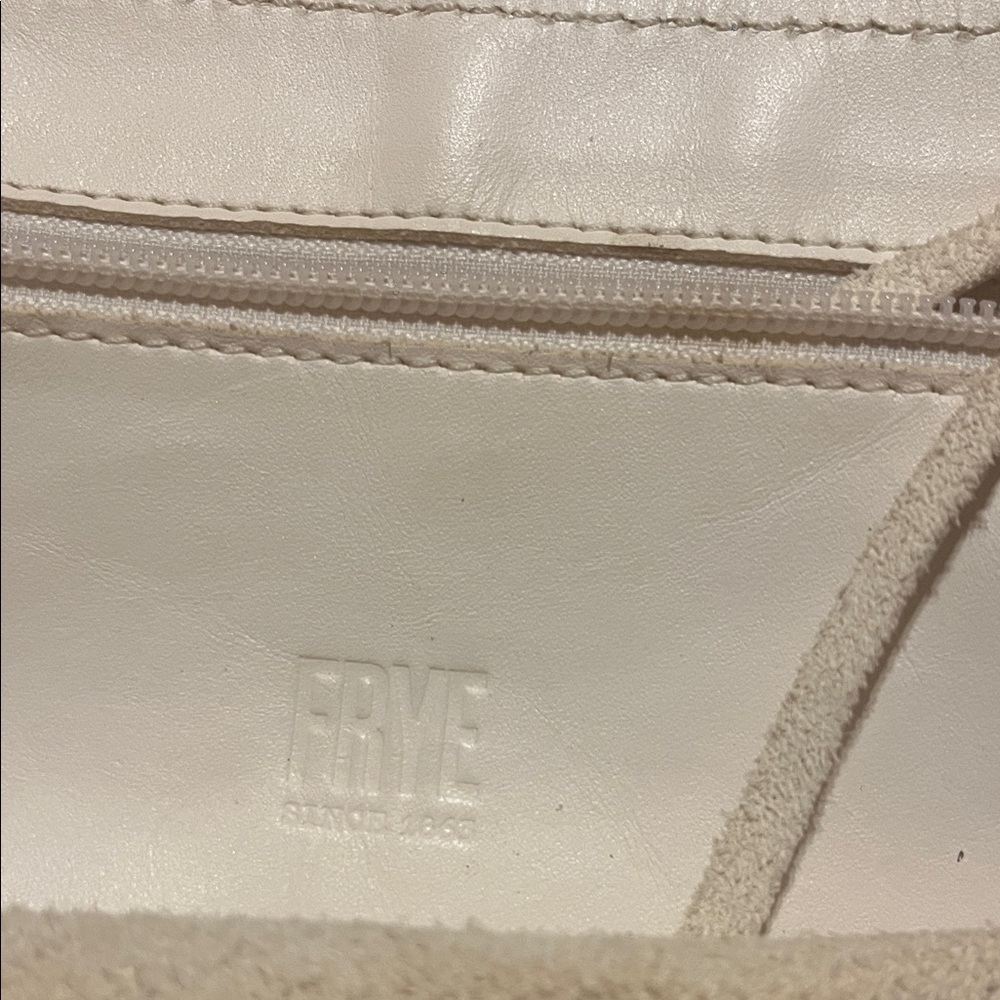 Frye extra large ivory leather tote bag - Picture 2 of 7